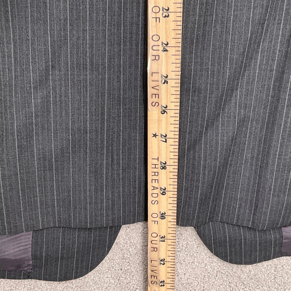 Joseph Abboud Blazer Men 44R‎ Gray Pinstripe Classic Wool Suit Jacket Classic